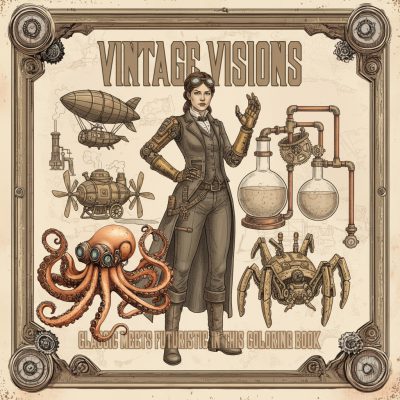 Steampunk Coloring Book 01